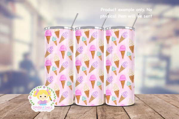 Pastel Ice Cream Cones Seamless File - Image 7