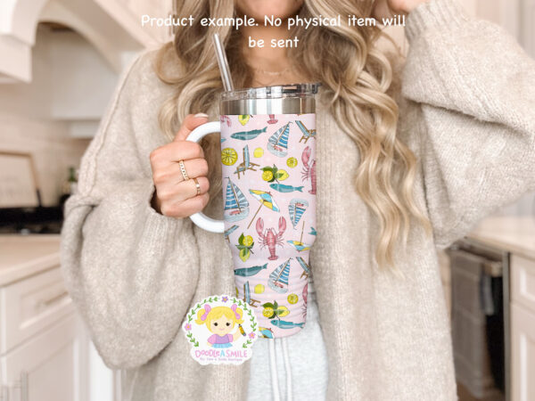 Amalfi Coast Seamless File - Pink - Image 4