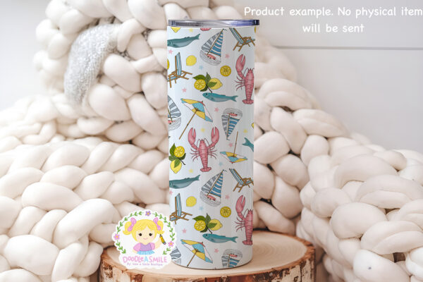 Amalfi Coast Seamless File - Blue - Image 3