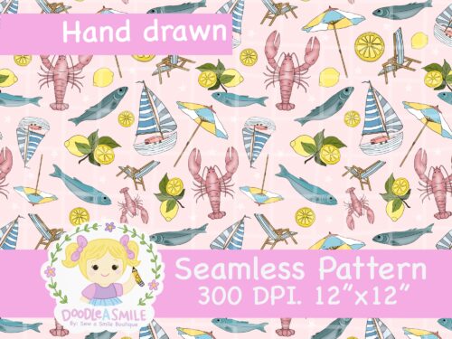 Amalfi Coast Seamless File - Pink