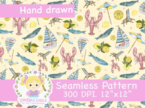 Amalfi Coast Seamless File - Yellow