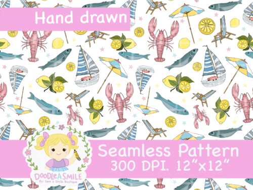 Amalfi Coast Seamless File - White