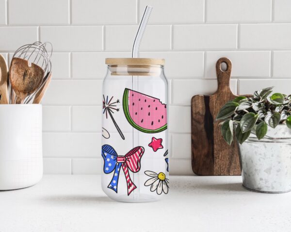 4th of July Glass Can Wrap PNG - Image 4