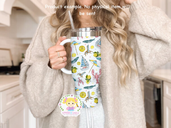 Amalfi Coast Seamless File - Blue - Image 7