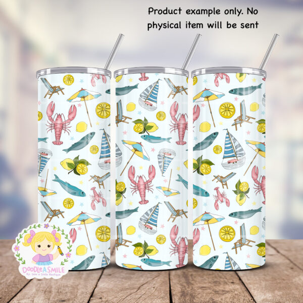 Amalfi Coast Seamless File - Blue - Image 6