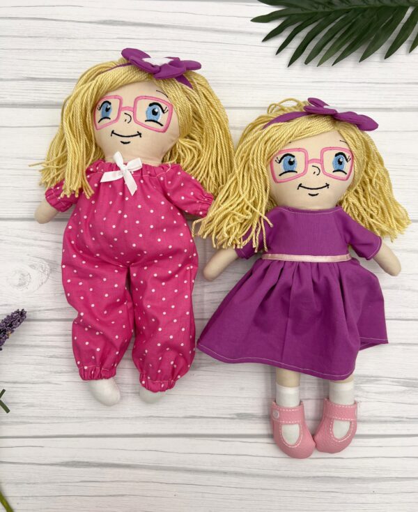 Handmade Rag Doll with yarn hair - Image 12