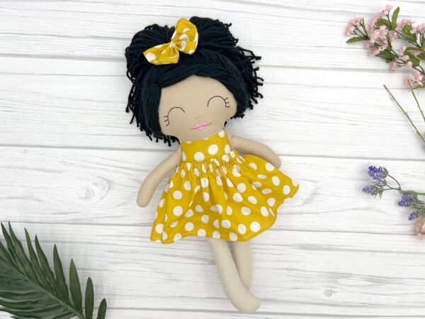 Handmade Rag Doll with yarn hair - Image 19