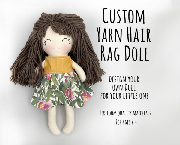 Handmade Rag Doll with yarn hair - Image 11