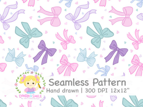 Coquette Bow- Pastels Seamless File