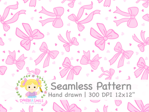 Coquette Bow- PINK Seamless File