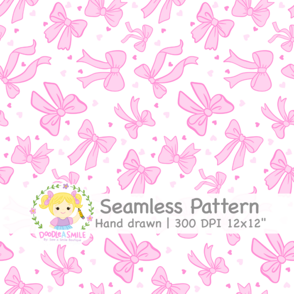 Coquette Bow- PINK Seamless File - Image 2