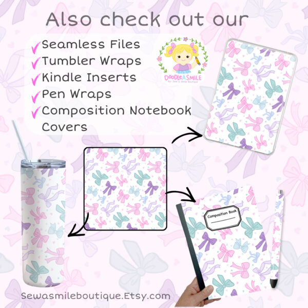 Coquette Bow- Pastels Seamless File - Image 6