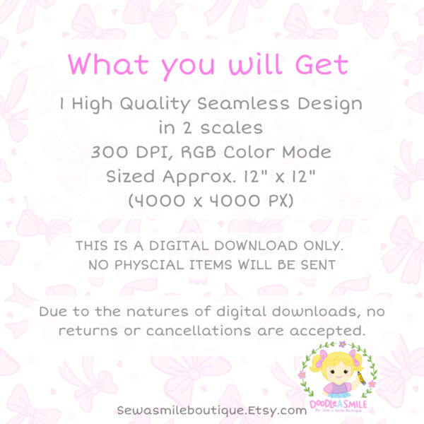 Coquette Bow- PINK Seamless File - Image 8