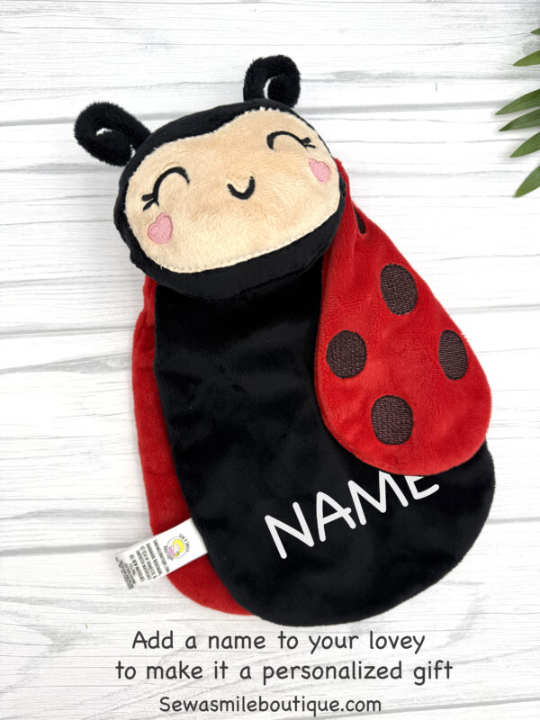 Lady Bug Personalized Baby Lovey - Image 2