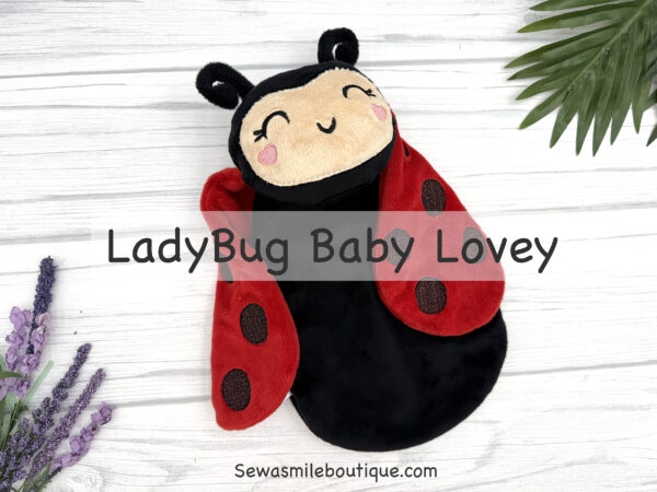 Lady Bug Personalized Baby Lovey - Image 10