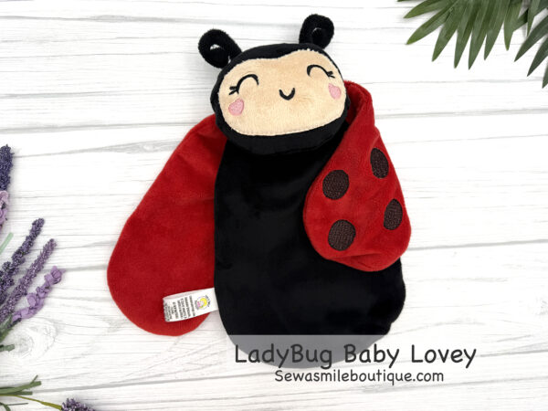Lady Bug Personalized Baby Lovey - Image 9