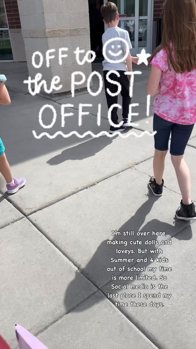 Post office time. 
I know I’ve been MIA but I’m still over here, making cute dolls and loveys. With it being Summer and having 4 kids out of school my time is more limited. So Social media is the last place I spend my time these days. 

The shop birthday sale has one week left. Be sure to snag your custom doll while they are on sale. Ready to ship in the Etsy shop is also on sale. 

#shopsmallbiz #handmadedolls #customdolls #bespokedoll #handmadewithlove #summertime☀️ #mombusinessowner #mommyworklife