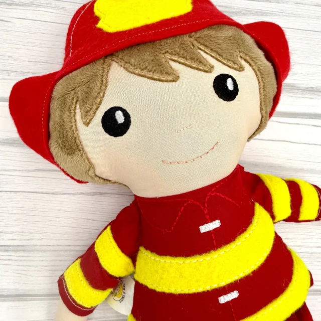 Cutest little firefighter 👩‍🚒🚒#customfirefighterdoll #customdoll #Firefighterkid