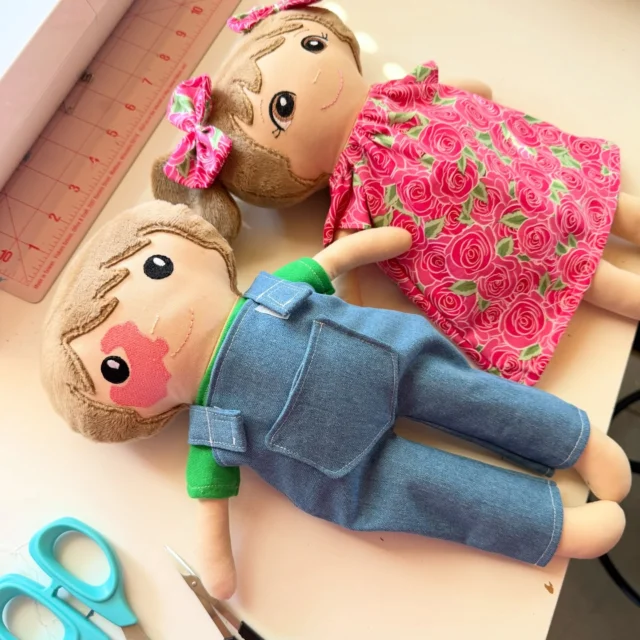 Dolls from this week headed to their new homes. 😊. #customdolls #personalizedgifts♥️ #lookalikedolls